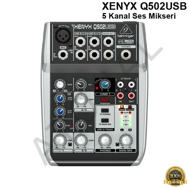 XENYX Q502USB 5 Kanal Ses Mikseri