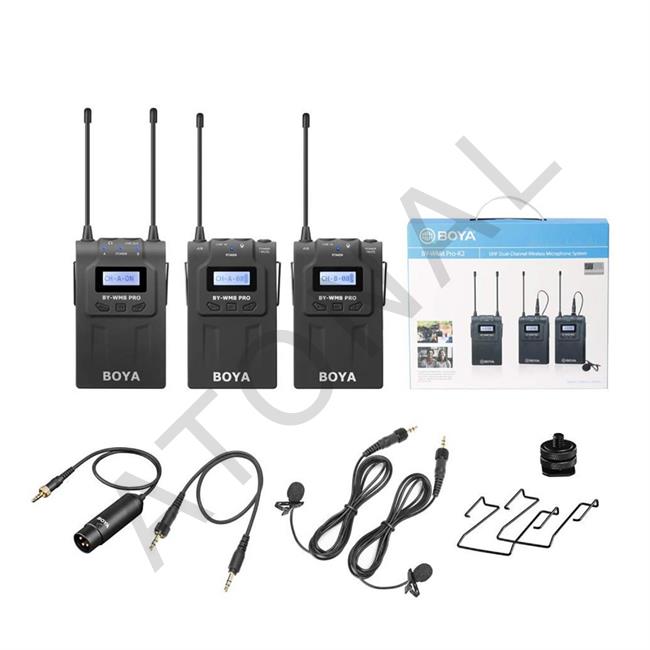  BY-WM8 Pro Kit-2  KABLOSUZ İKİLİ KAMERA MİKROFONU