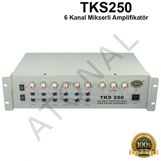  TKS 250 6 Kanal 250 Watt Mikserli Amplifikatör