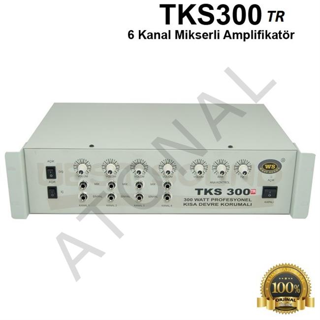  TKS 300 TR 6 Kanal 300 Watt Mikserli Amplifikatör