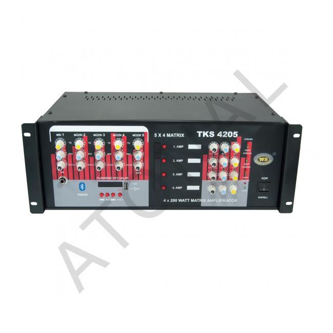 TKS 4205 5 x 4 MATRİKS 4X200W AMPLİFİKATÖR