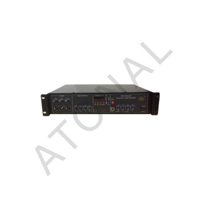 TKS 420 Z-6 - 420W 4 ohm 100V 4 Kanal 6 Bölgeli Anfili Mikser