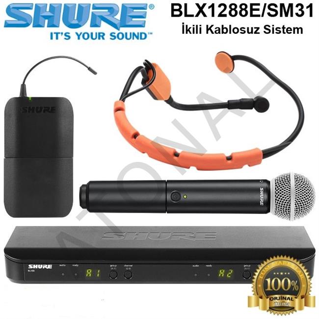 BLX1288E/SM31 Kablosuz İkili EL ve Headset Mikrofon seti