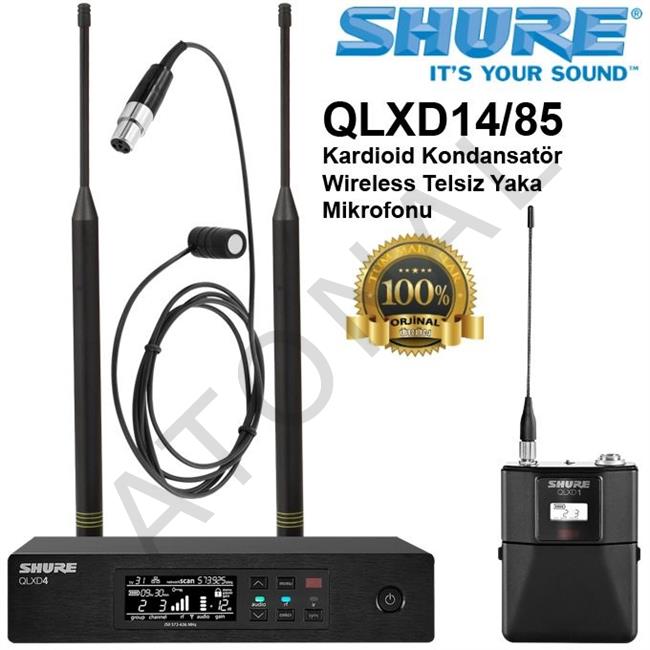 QLXD14/85 Kardioid Kondansatör Wireless Telsiz Yaka Mikrofonu