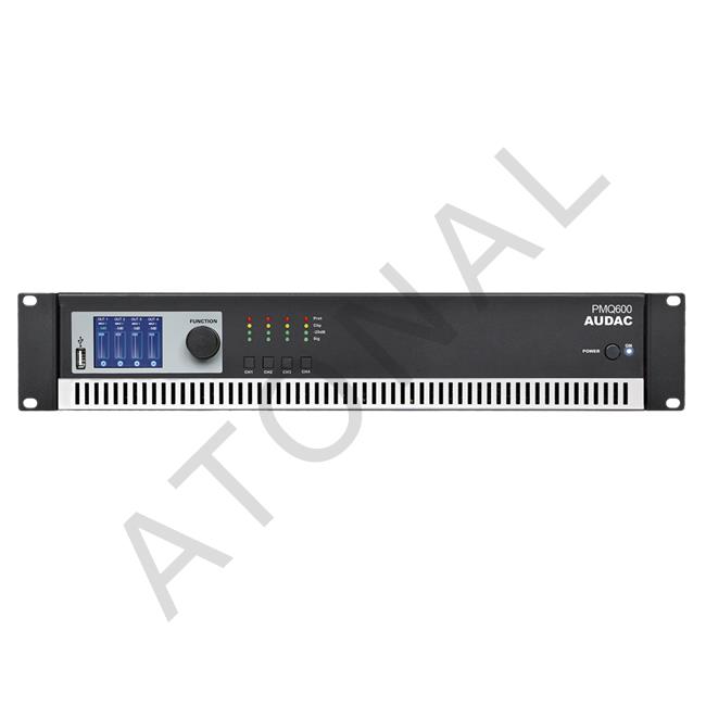 PMQ600 Quad Channel 100V Power Amplifier 4 x 600W, Class-D