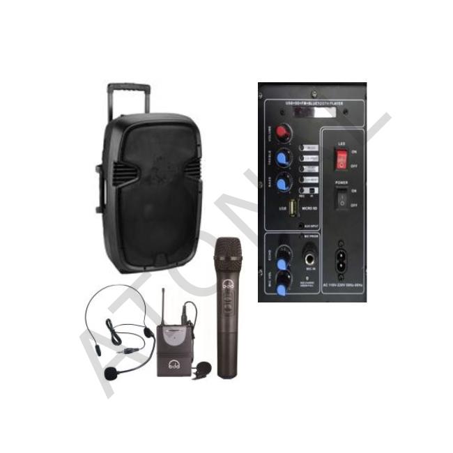 CA-08-VHF, 8’’ 2 YOLLU TAŞINABİLİR AKÜLÜ HOPARLÖR 
