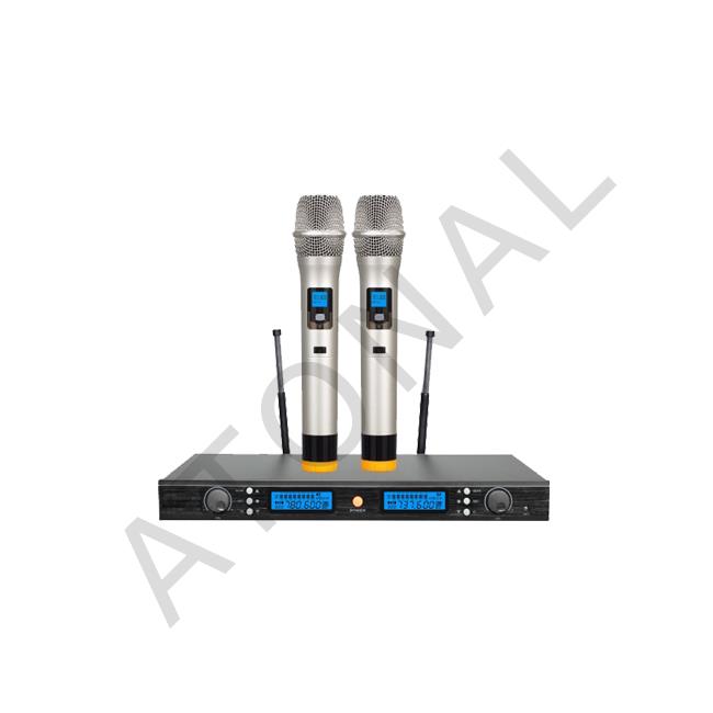 U3102EE Çift Kanal Çift El Telsiz Mikrofon