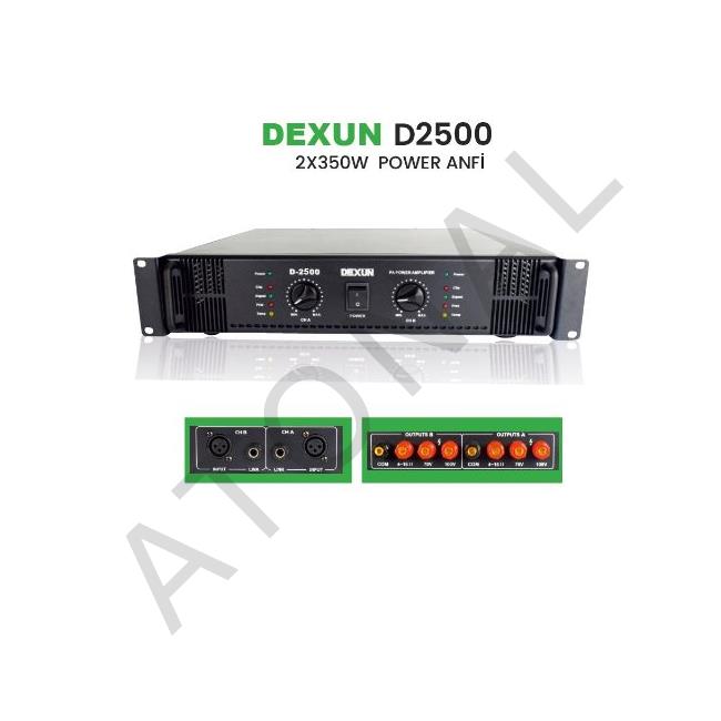 D-2500 70V-100V 2X350W POWER ANFİ