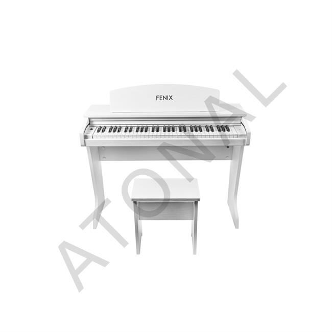Fenix KIDS-1 Çocuk Piyanosu Tabure + Kulaklık Hediye (Beyaz)