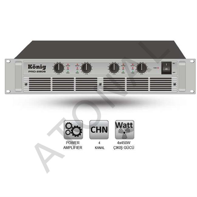 PRO-2808/S Dört Kanal Power Amplifier