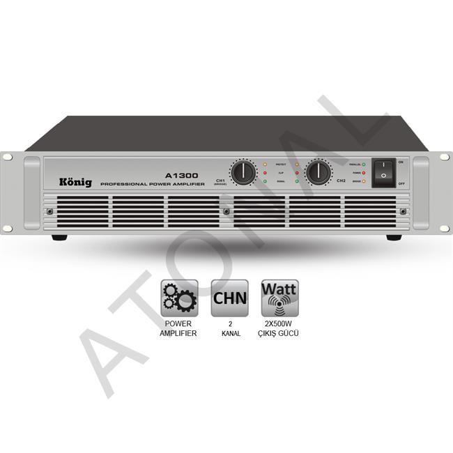 A 1300/S 2x500W 4 Ohm Power Anfi