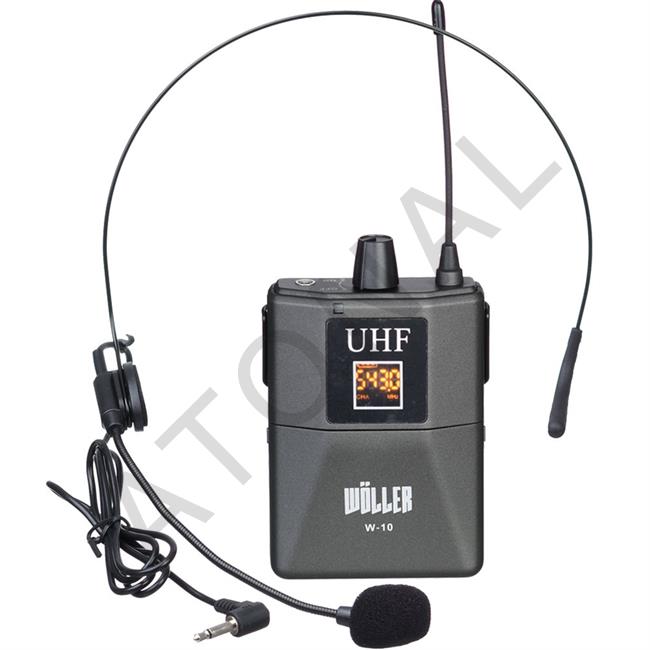  W-10Y UHF Tek Yaka Şarjlı Kablosuz Mikrofon