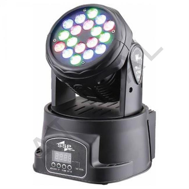DERON-18 Moving-Head Led Wash Spot RGBW 18x3W