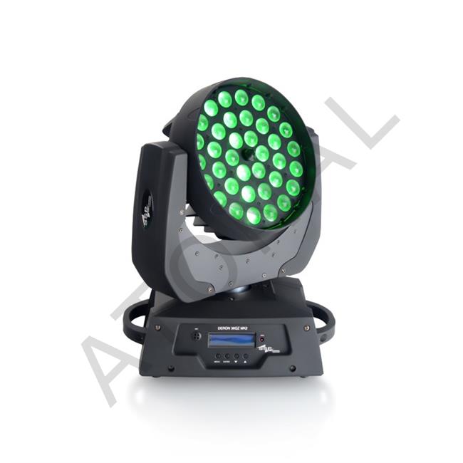  DERON-36QZ Zoom Led Wash Moving Head, 36x10W, RGBW