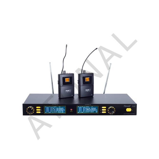 Roof R-202 İkili Yaka Uhf Kablosuz Telsiz Mikrofon