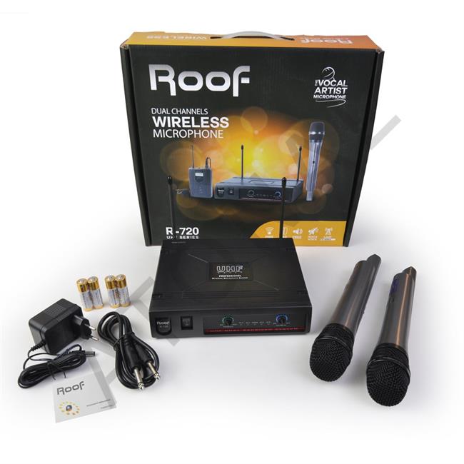 R-720 UHF Telsiz İkili El Mikrofonu