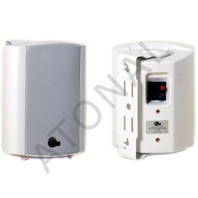 STUDIO 3W, 100V 2 Yollu Sütün Hoparlör, Beyaz (Takım)